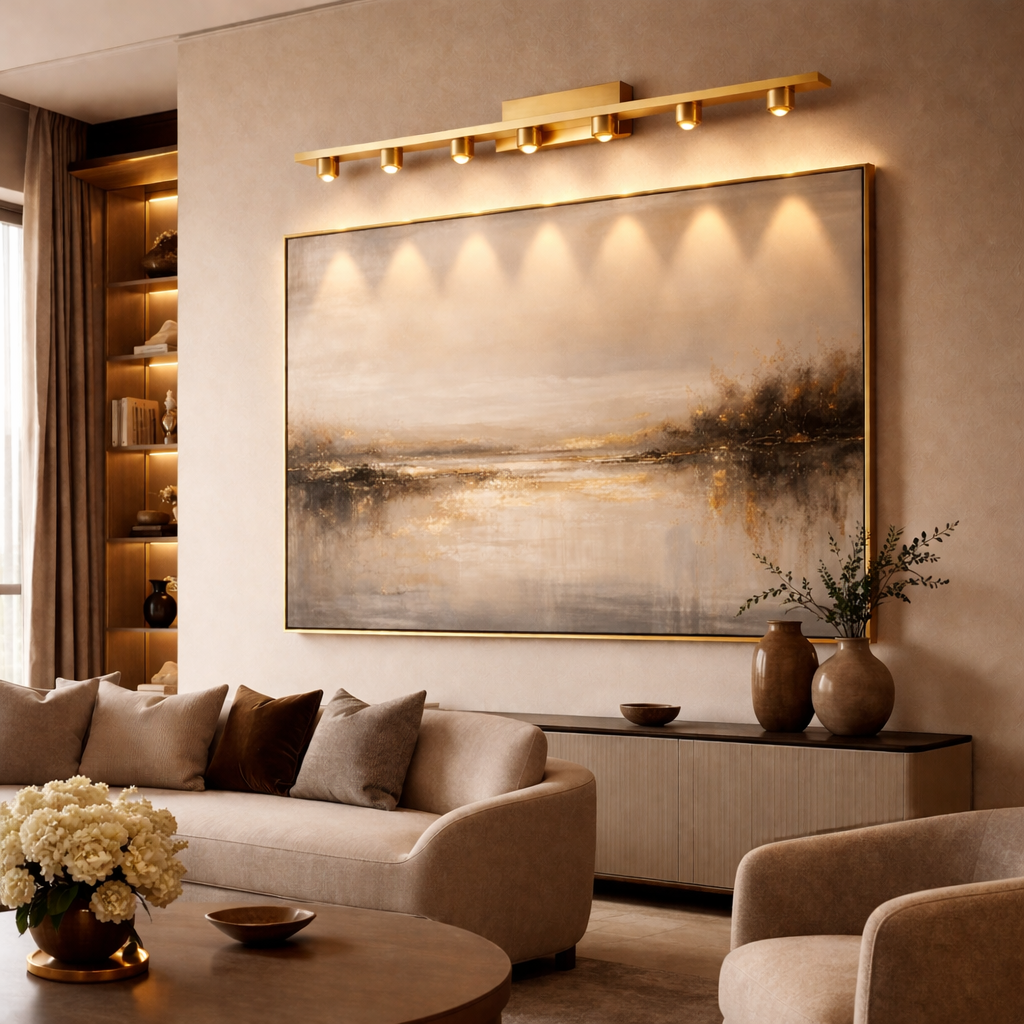 LUXEBEAM PICTURE LIGHT– Premium Gold LED Wall Washer