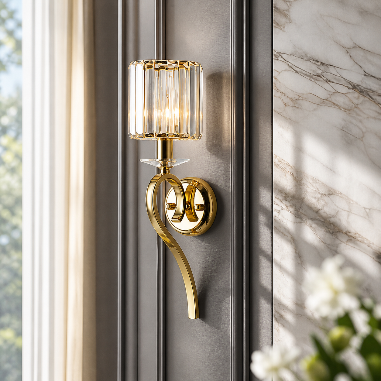 RADIANTÉ CRYSTAL WALL LIGHT