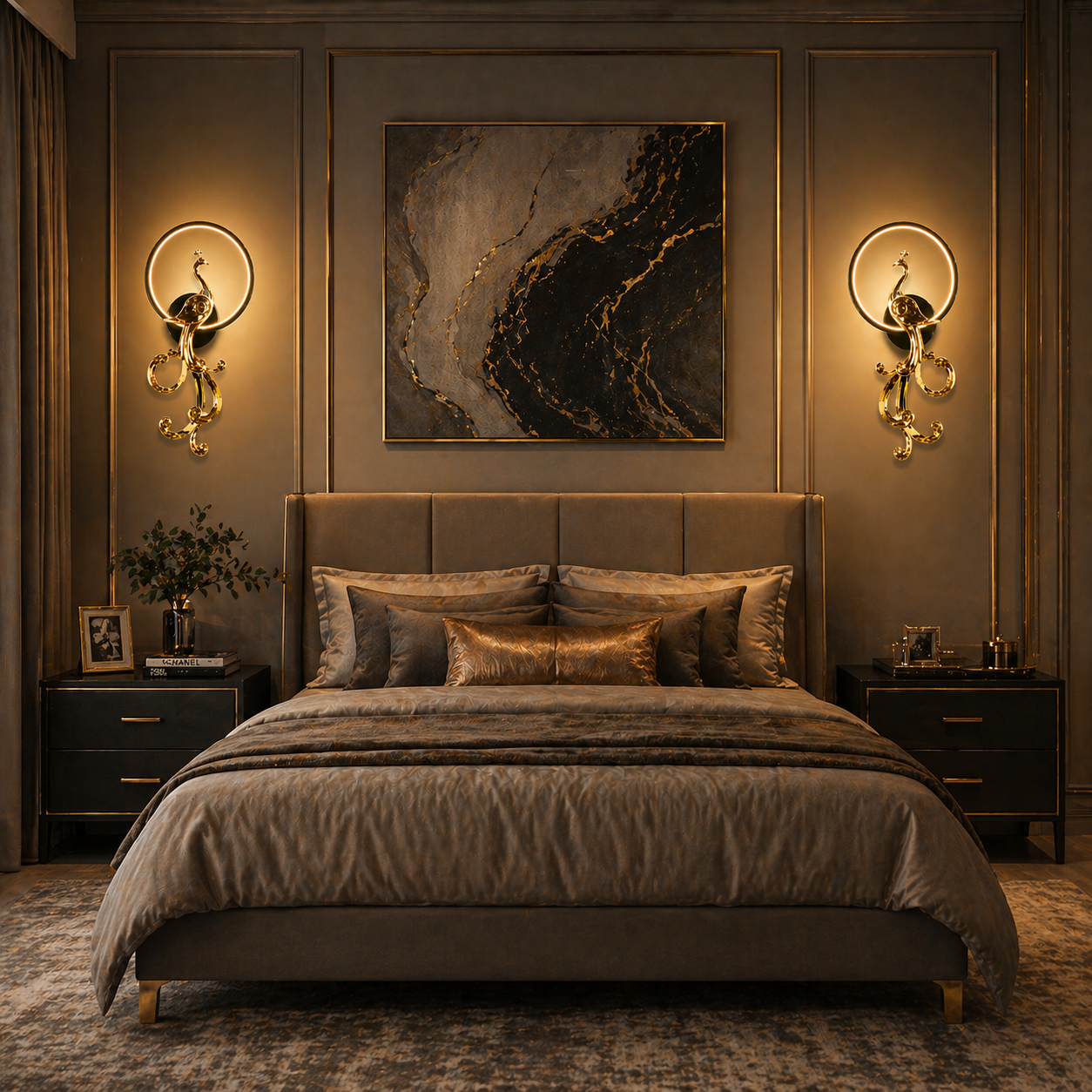 ROYALE PEACOCK WALL LIGHT (Left)
