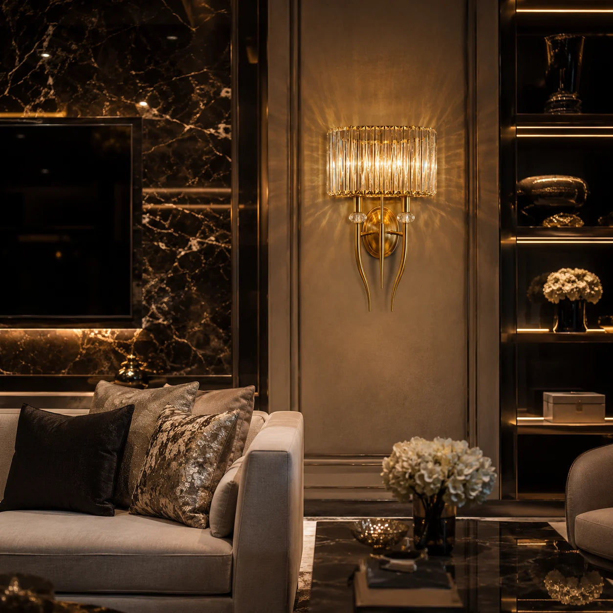 SAVOY CRYSTAL WALL SCONCE