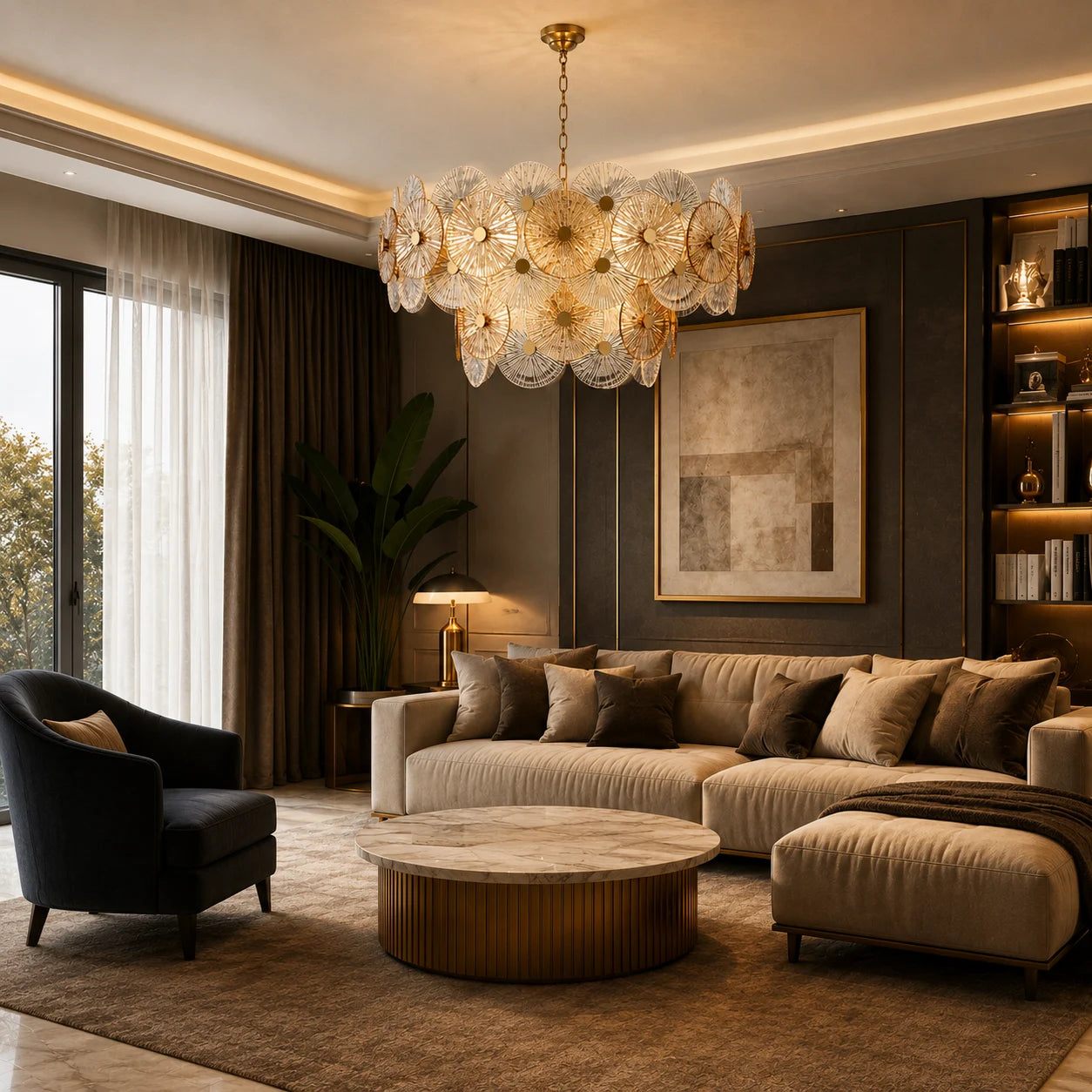 SOLAR BLOOM GLASS CHANDELIER
