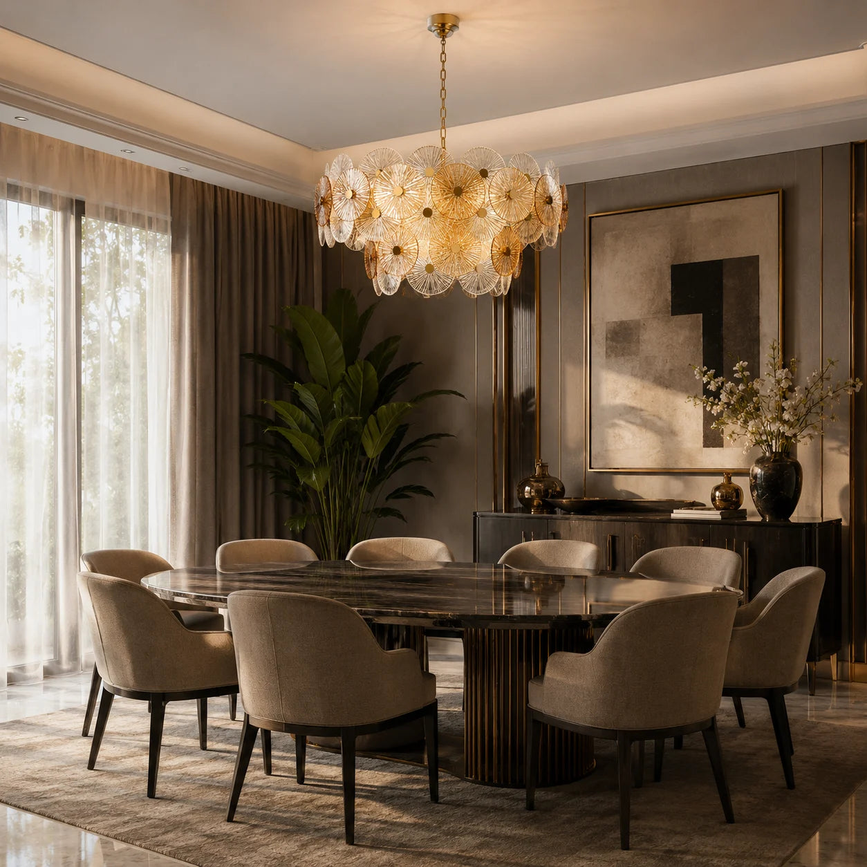 SOLAR BLOOM GLASS CHANDELIER