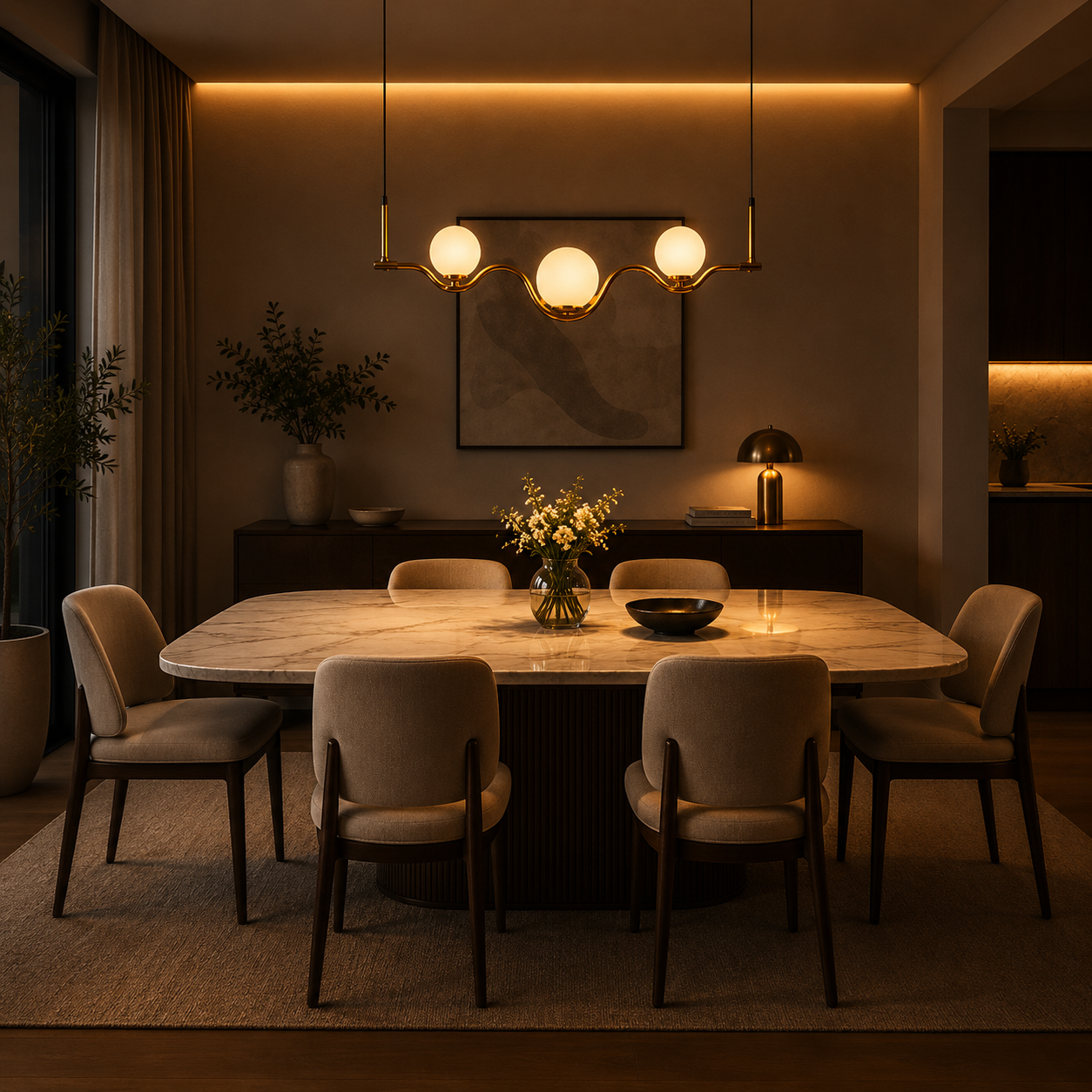 SOLENNE MODERN CHANDELIER