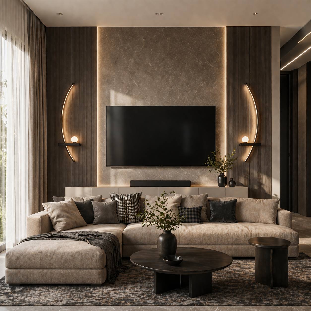 SOLUNE ARC MODERN LED WALL LIGHT