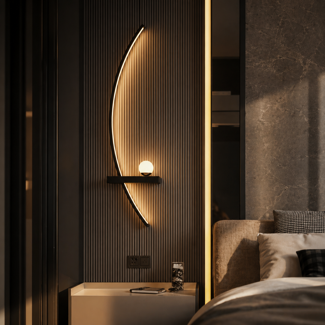 SOLUNE ARC MODERN LED WALL LIGHT