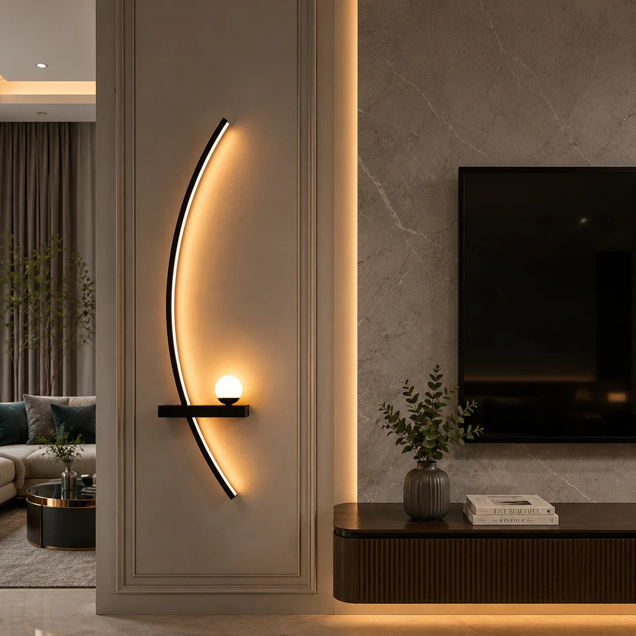 SOLUNE ARC MODERN LED WALL LIGHT