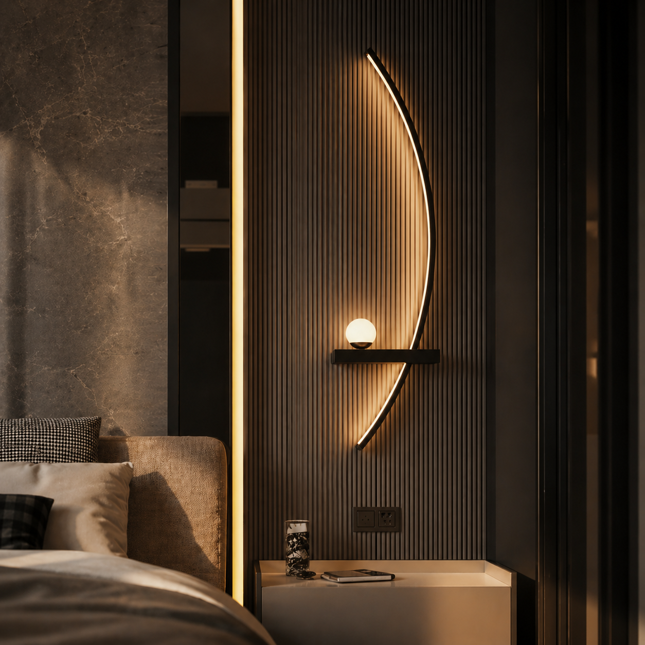 SOLUNE ARC MODERN LED WALL LIGHT