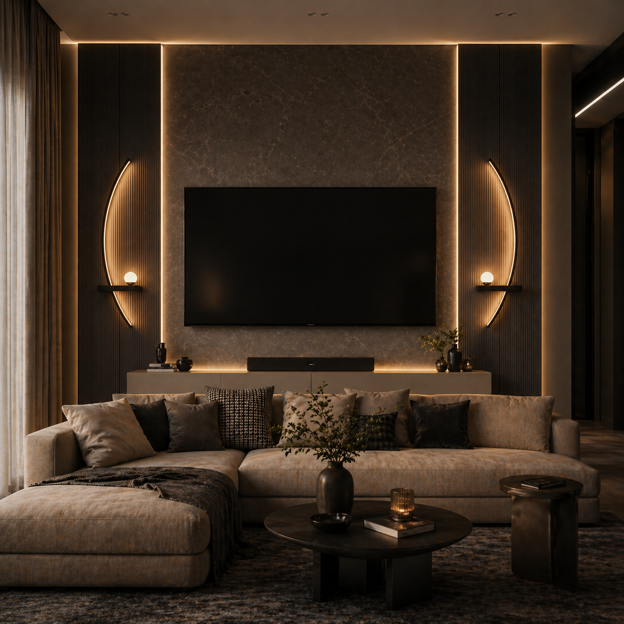 SOLUNE ARC MODERN LED WALL LIGHT