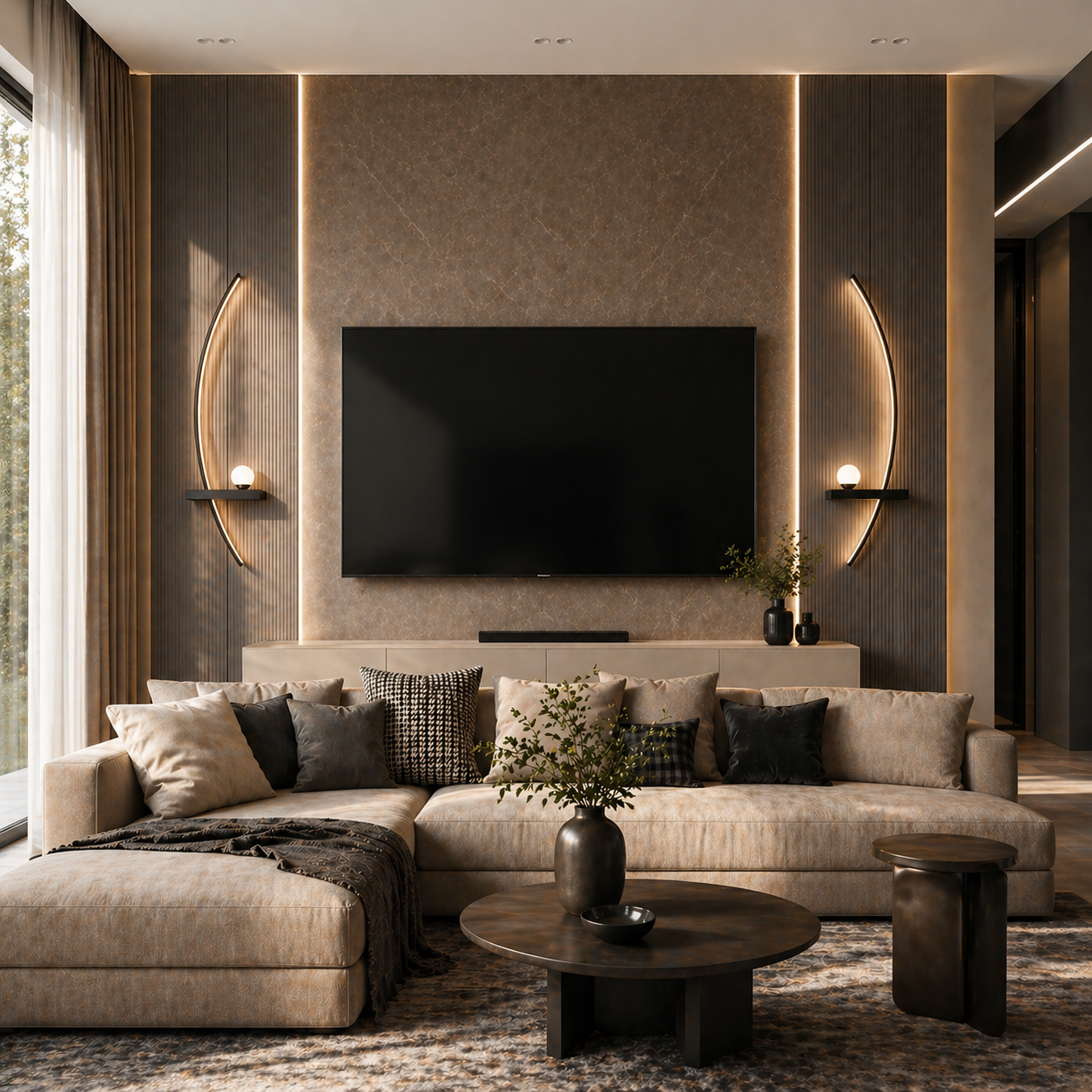 SOLUNE ARC MODERN LED WALL LIGHT