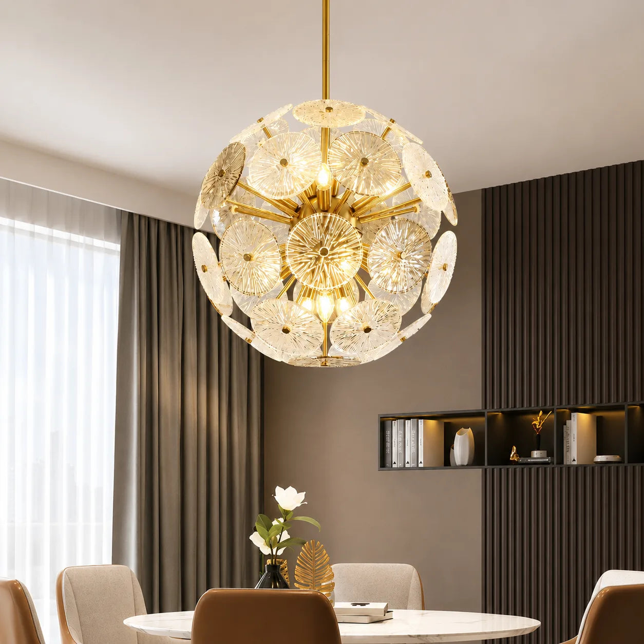 SUNBURST PETAL CHANDELIER