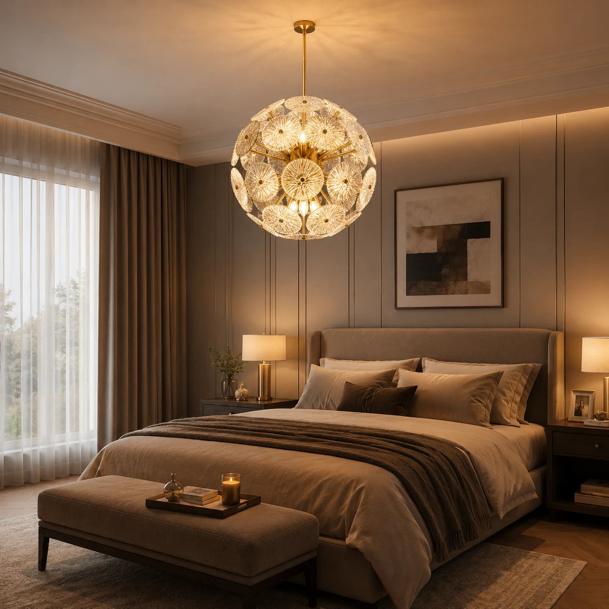 SUNBURST PETAL CHANDELIER