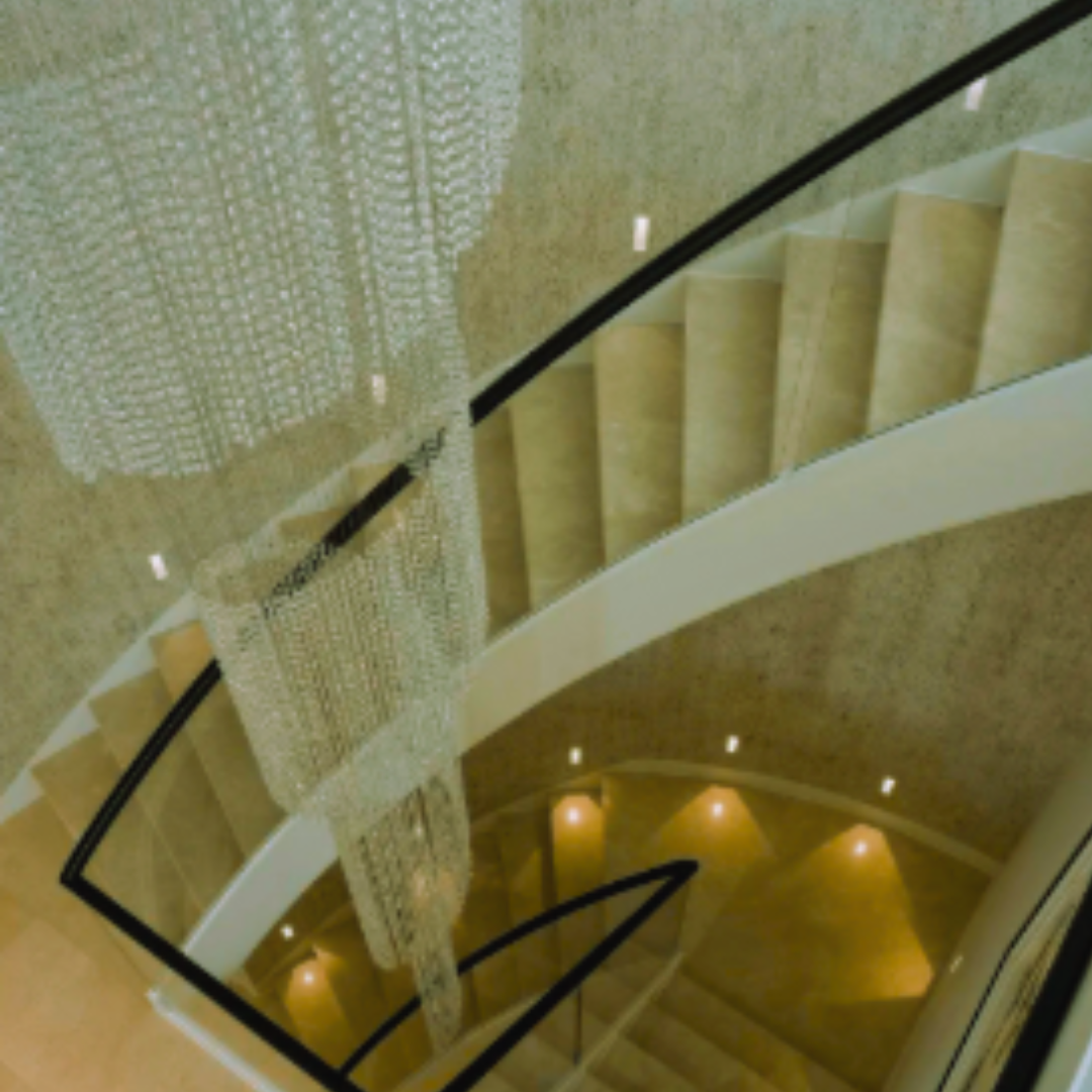 ETERNA SPIRAL CRYSTAL DUPLEX CHANDELIER