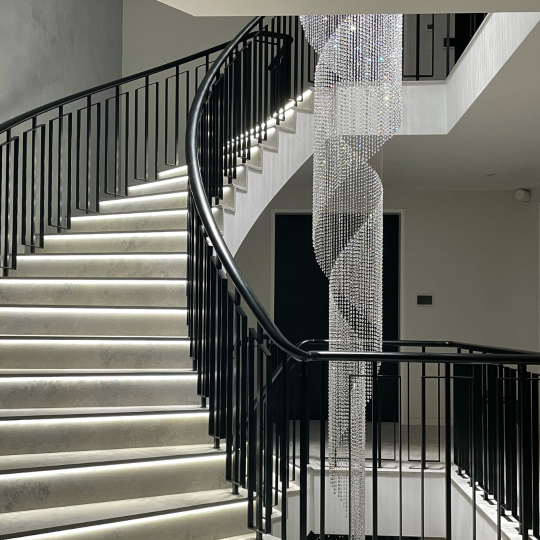ETERNA SPIRAL CRYSTAL DUPLEX CHANDELIER