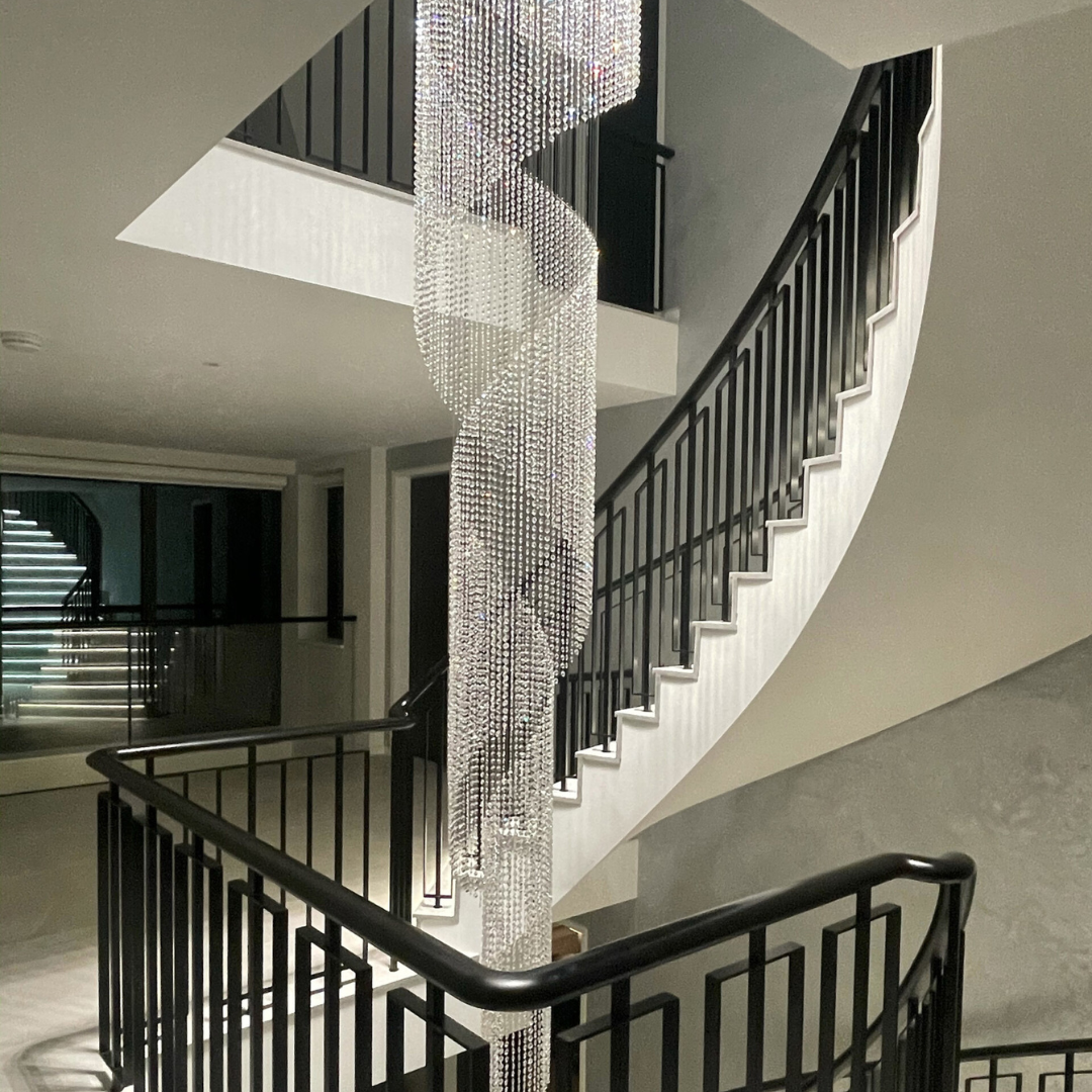 ETERNA SPIRAL CRYSTAL DUPLEX CHANDELIER