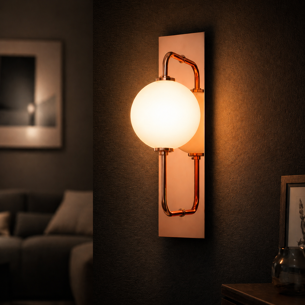 ZENTRO ORB MODERN LED WALL LIGHT