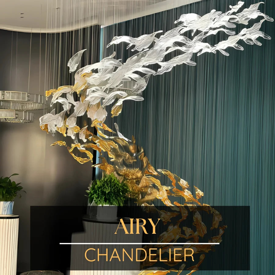 AIRY GLASS CHANDELIER