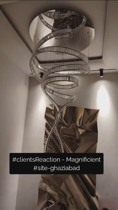 Load video: TWILIGHT CRYSTAL DUPLEX CHANDELIER