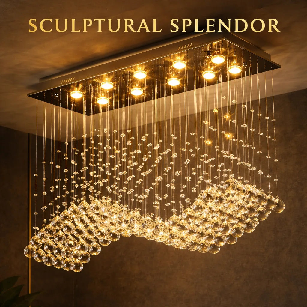 WAVELINE CRYSTAL CHANDELIER