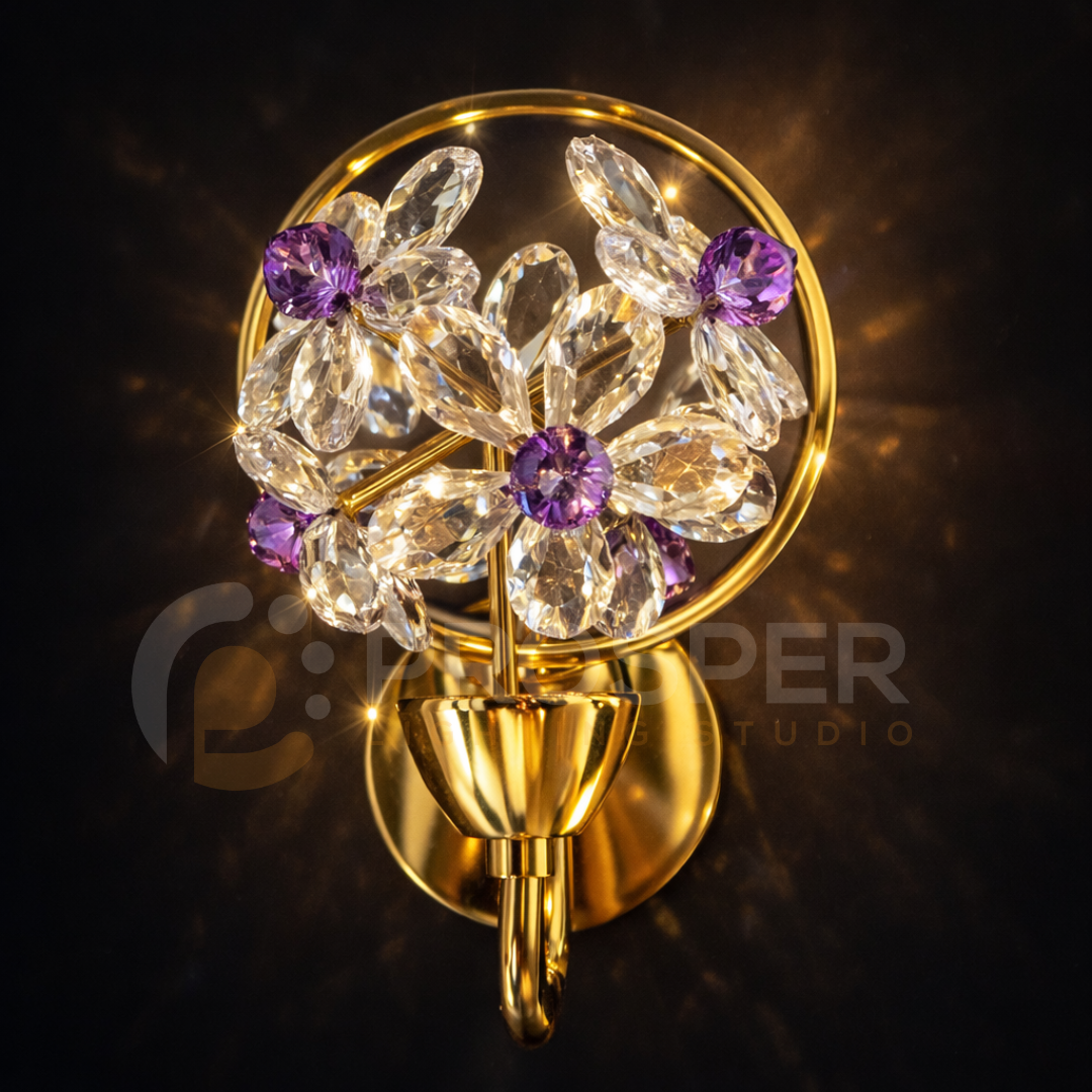 ZIVARA CRYSTAL BLOOM SCONCE