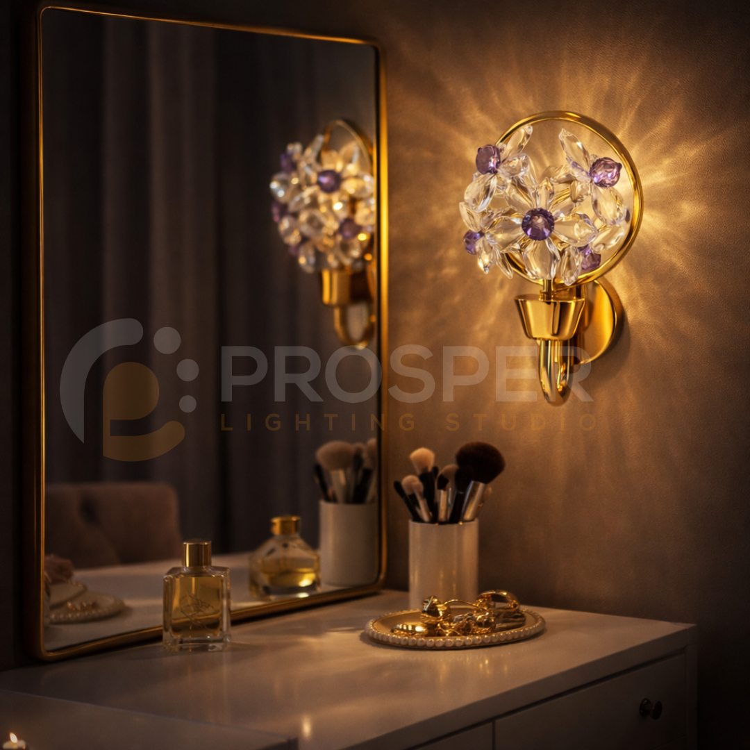 ZIVARA CRYSTAL BLOOM SCONCE