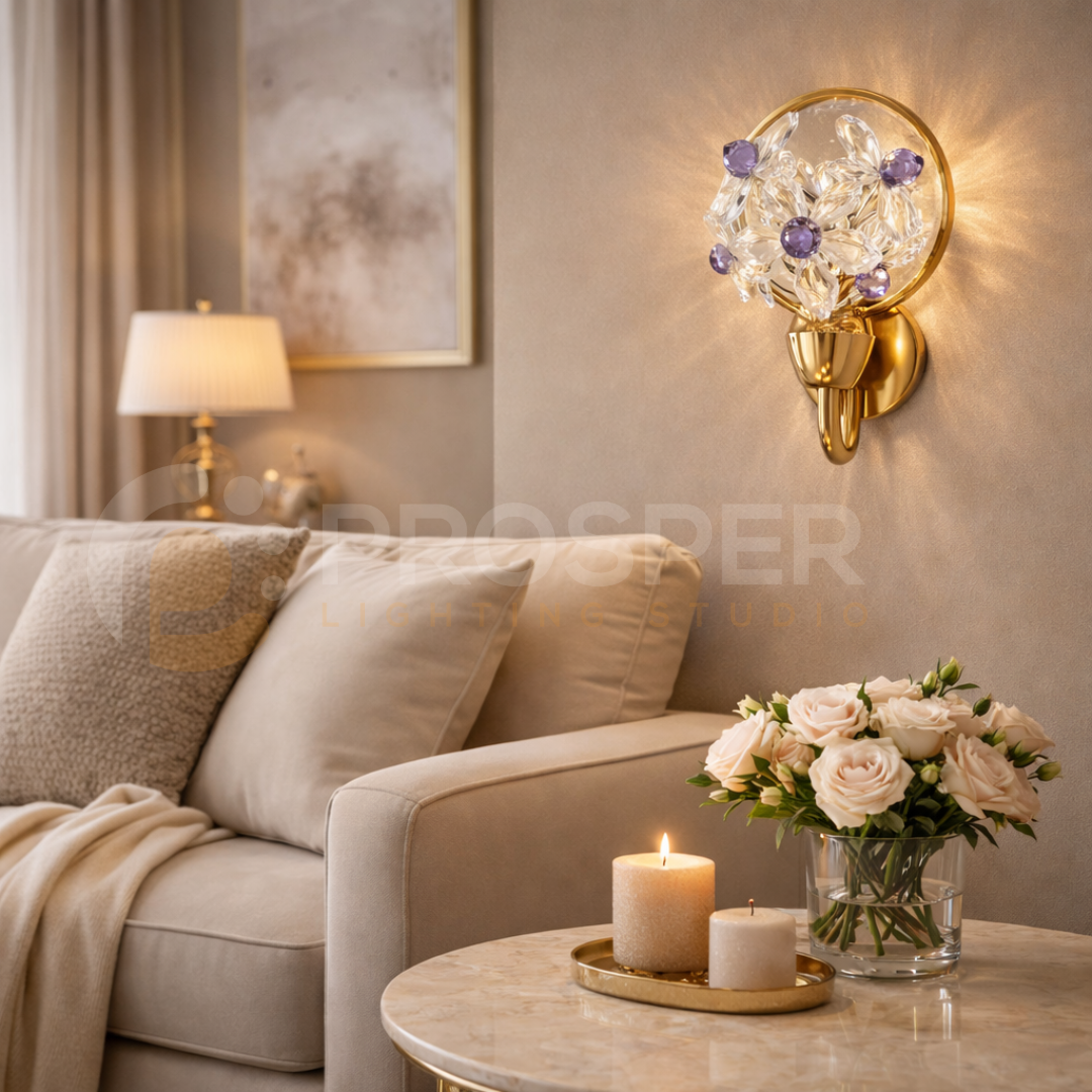 ZIVARA CRYSTAL BLOOM SCONCE