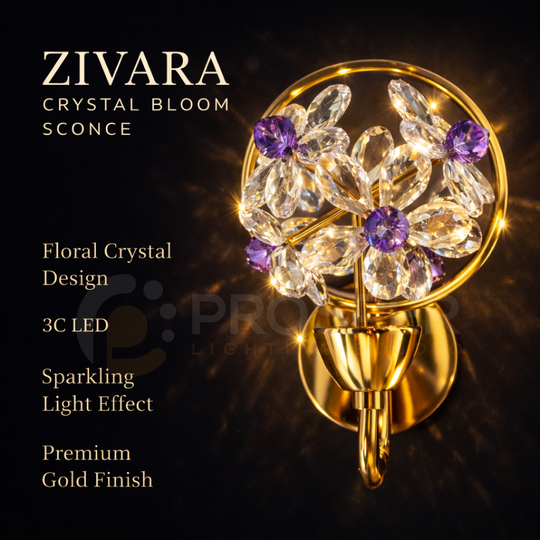 ZIVARA CRYSTAL BLOOM SCONCE